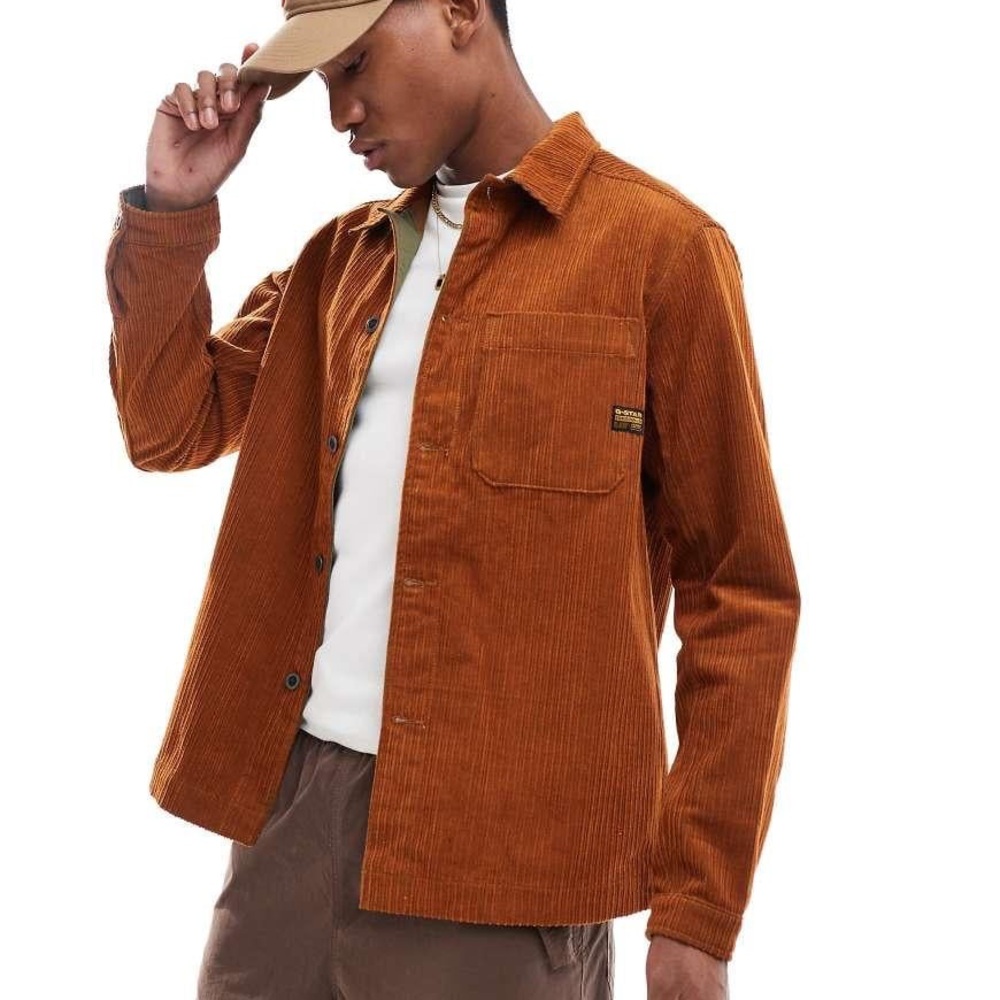 G-STAR RAW Brown Corduroy Shirt